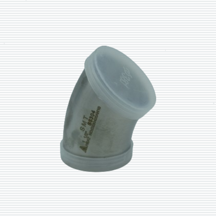 CODO 45° SANITARIO SOLDABLE ACERO INOXIDABLE  TIPO 304